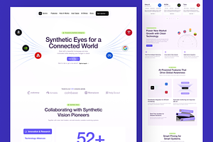 Synvix - Saas Tech Platform, an UI Kit Template by Sans Design