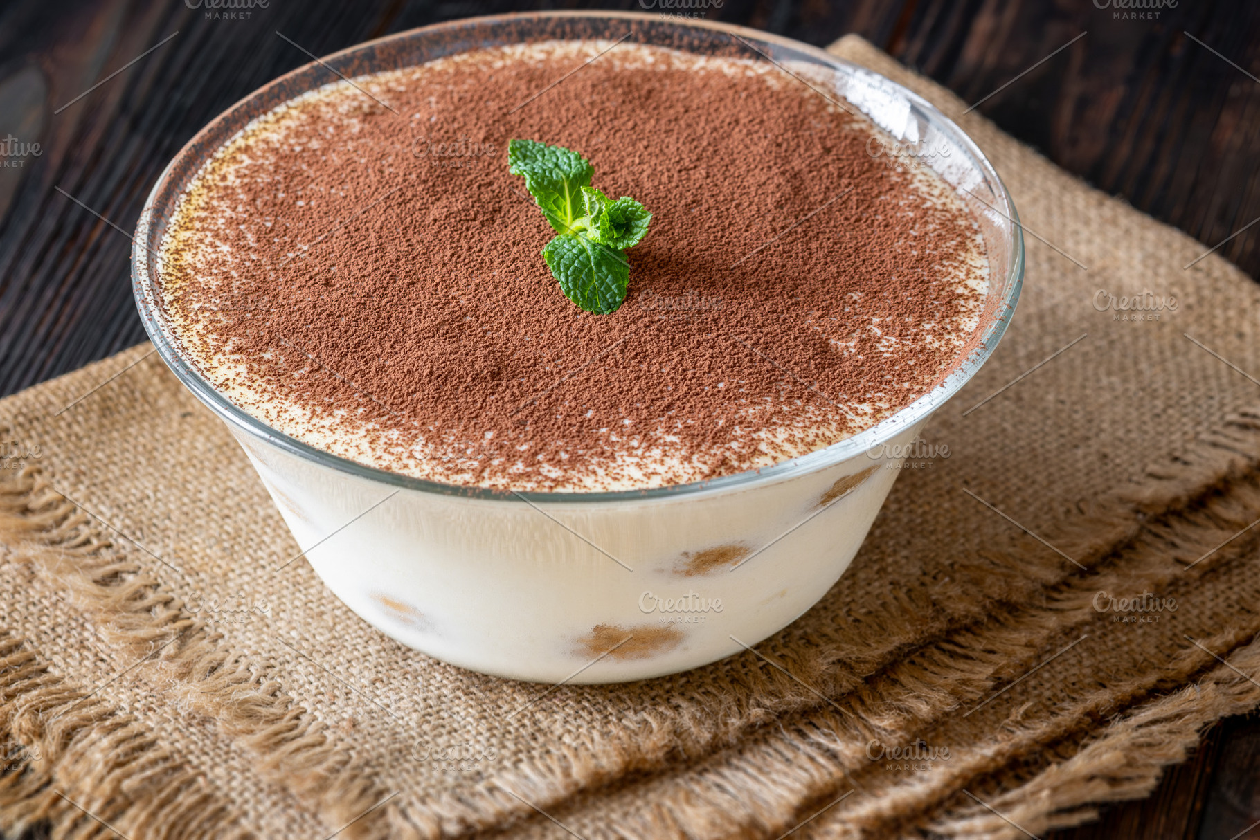 Classic Italian tiramisu dessert, a Food & Drink Photo by Alexander Prokopenko