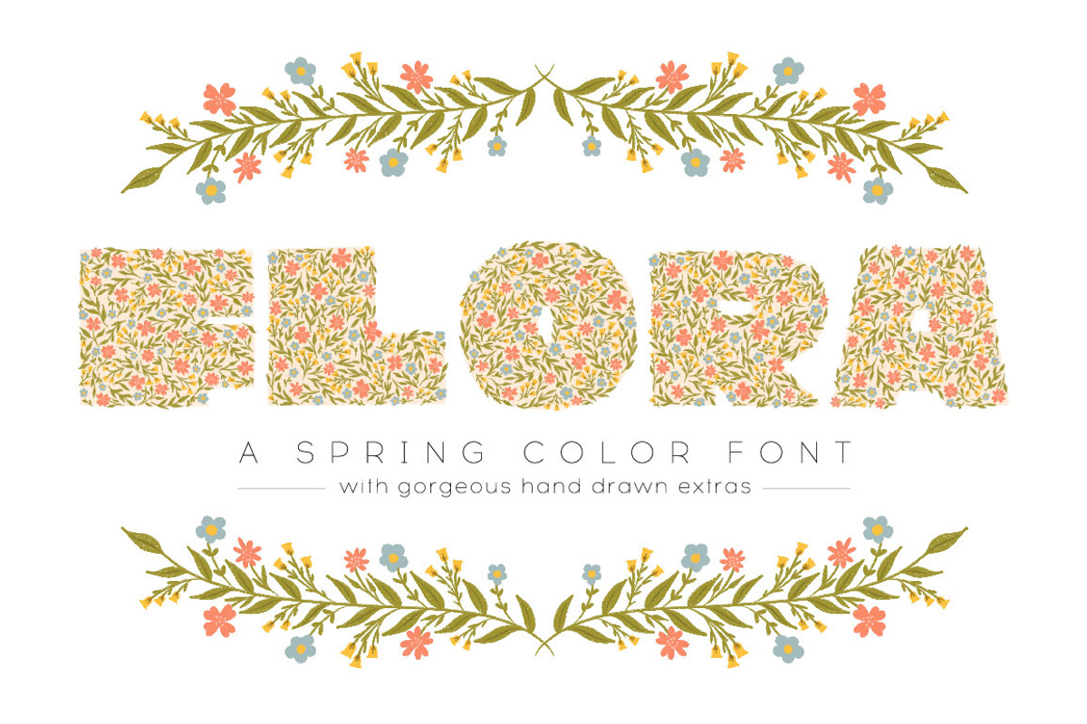 Flora Color Display Font