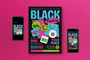 Black Pink Black Friday Flyer Set, a Flyer Template by graphicook (Thumbnail 1 of 3)