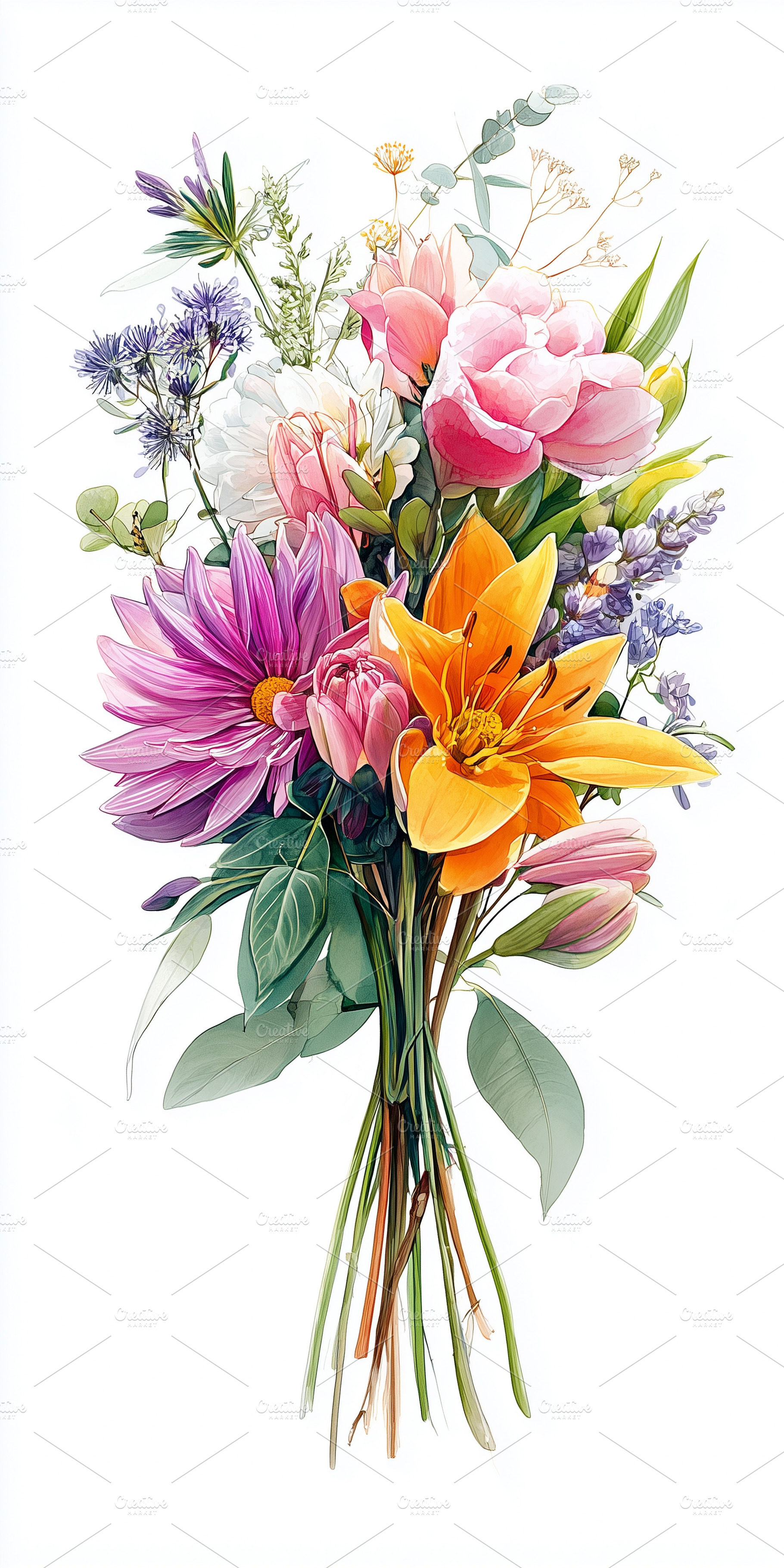 Elegant colorful bouquet of spring, a Nature Photo by MistyDay