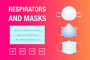 Realistic Vector Masks, a Healthcare Illustration by Alex Serada (Thumbnail 1 of 6)