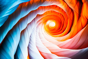 Abstract Spiral Tunnel of Color, a Photo by Ales Munt