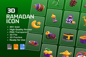 3D RAMADAN ICON, an Object 3D Model by Lumina_ui_ux202