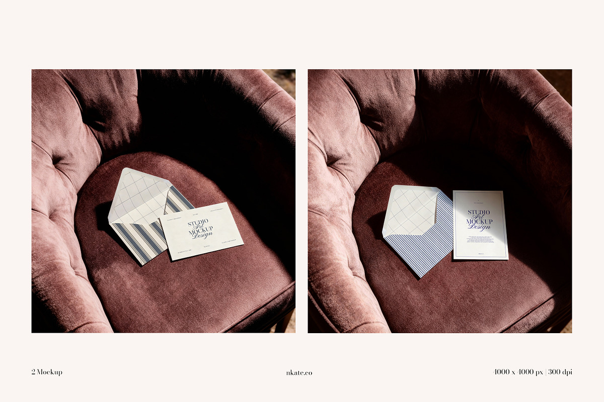 A6 Card & Envelope Mockup | Rose, a Product Mockup by nkate (Photo 2 of 5)