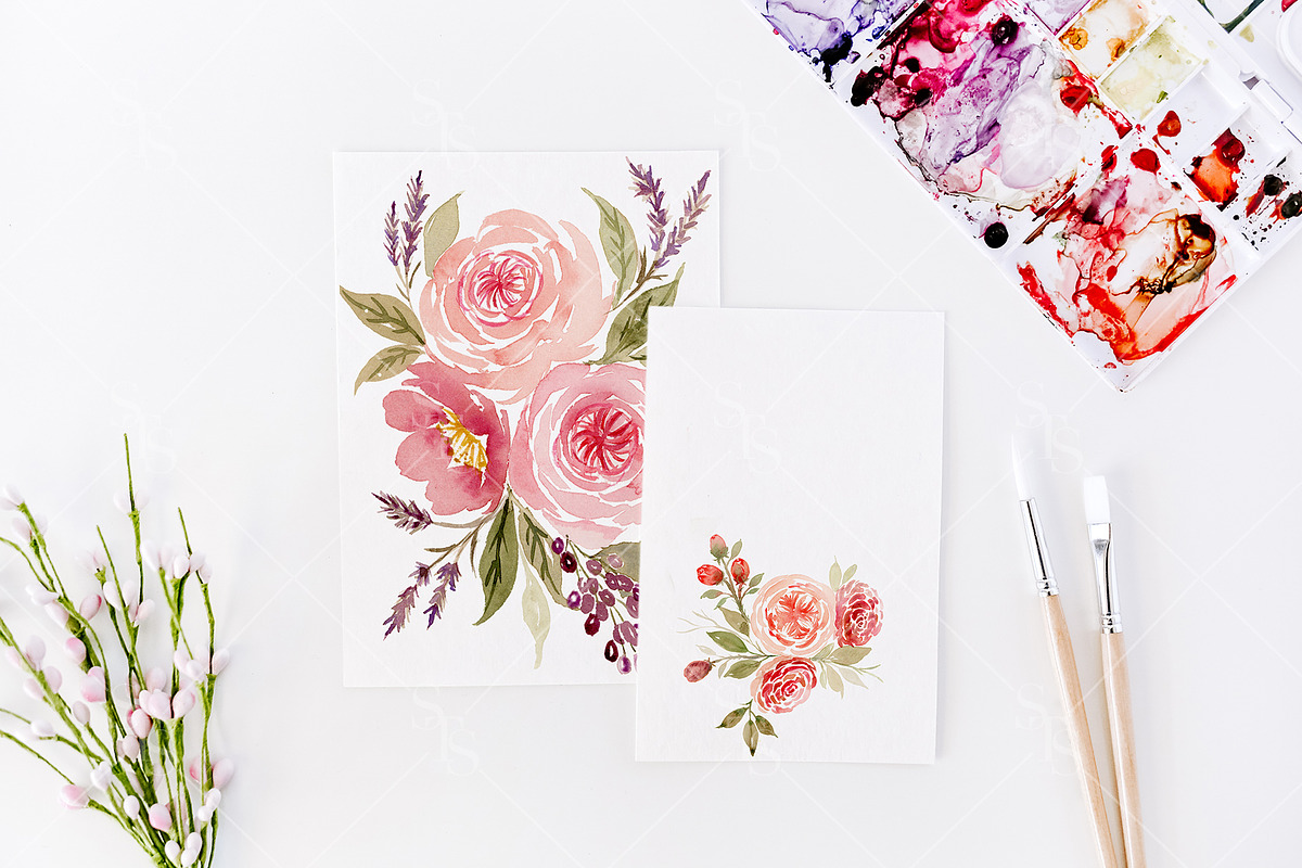 Watercolor Card&Papers Photo Bundle, an Arts & Entertainment Photo by SunnyTangerine Stock (Photo 4 of 10)