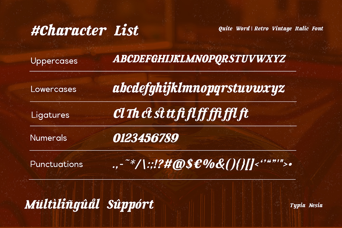 Dominica - Retro Italic, a Slab Serif Font by Typia Nesia (Photo 10 of 10)