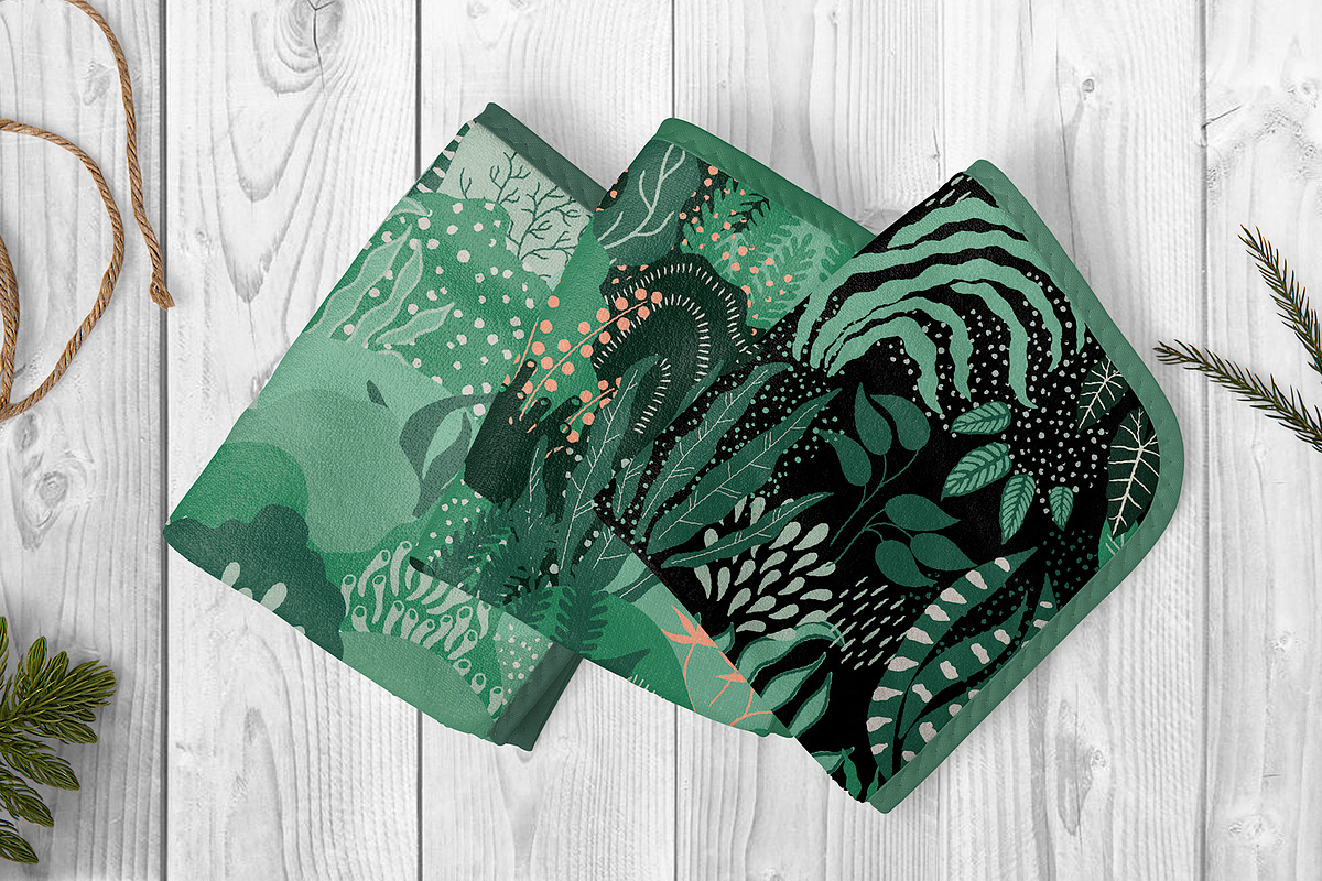 Modern abstract floral set., a Texture Illustration by Alona Savchuk (Photo 4 of 14)