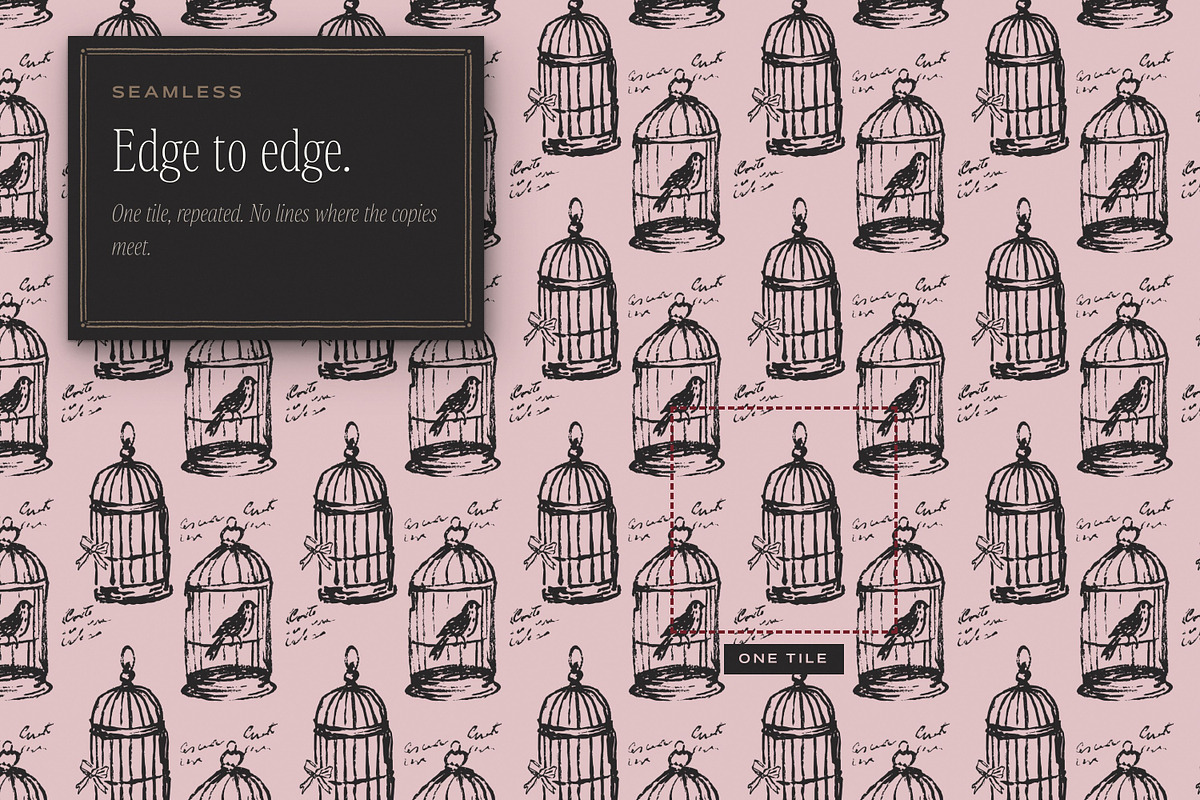 Toile & Vignette Seamless Patterns, a Pattern Graphic by The October Creative (Photo 4 of 12)