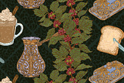 Coffee Ritual Seamless Vector Patter, a Pattern Graphic by NayaChu (Thumbnail 5 of 8)