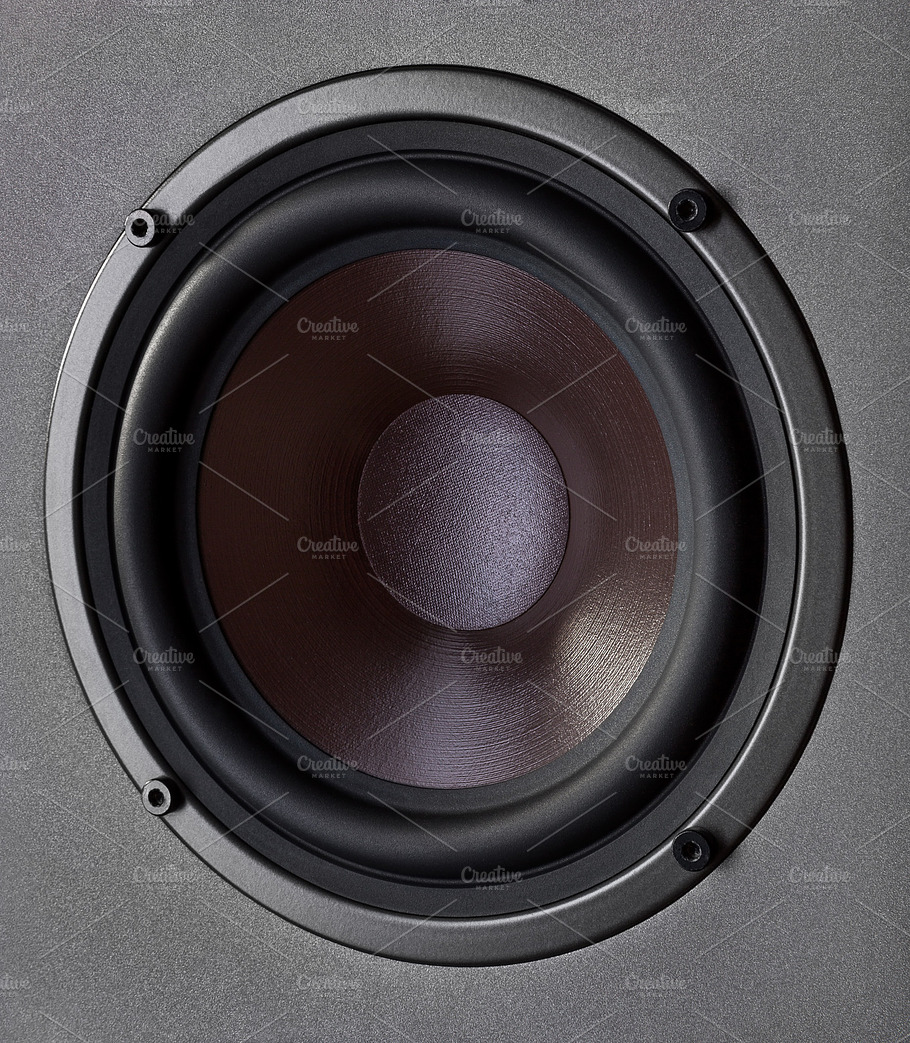 Speaker Containing Closeup Isolated And Acoustic