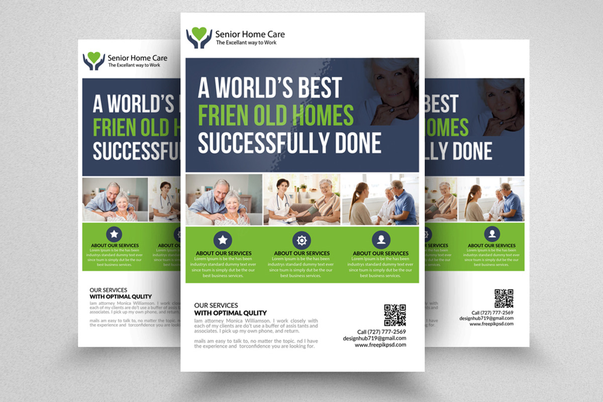 10 Senior Care Homes Flyers Bundle, a Flyer Template by Psd Templates (Photo 9 of 11)