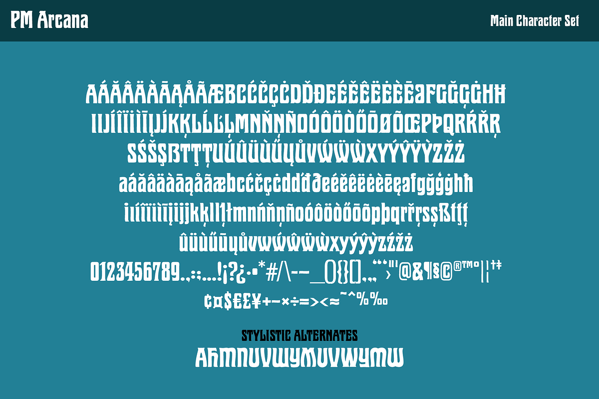 Arcana Psychedelic Fantasy Font, a Sans Serif Font by Paper Moon Graphic Supply (Photo 5 of 7)