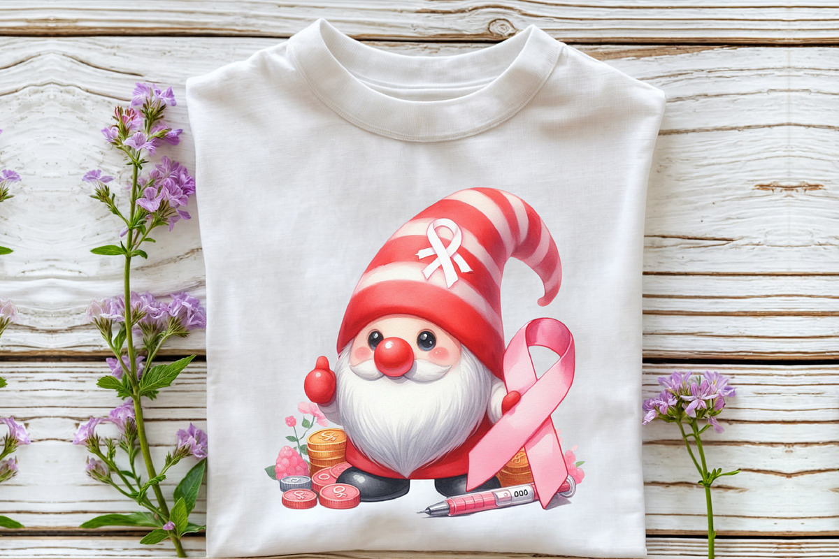 Breast Cancer Awareness Gnome Clip, a Seasonal Illustration by Rose Art (Photo 4 of 7)