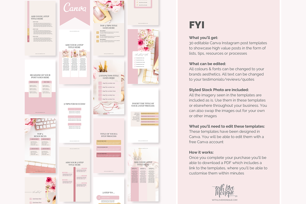 30 Instagram Story Tips Templates, a Social Media Template by With Love Monique (Photo 5 of 8)