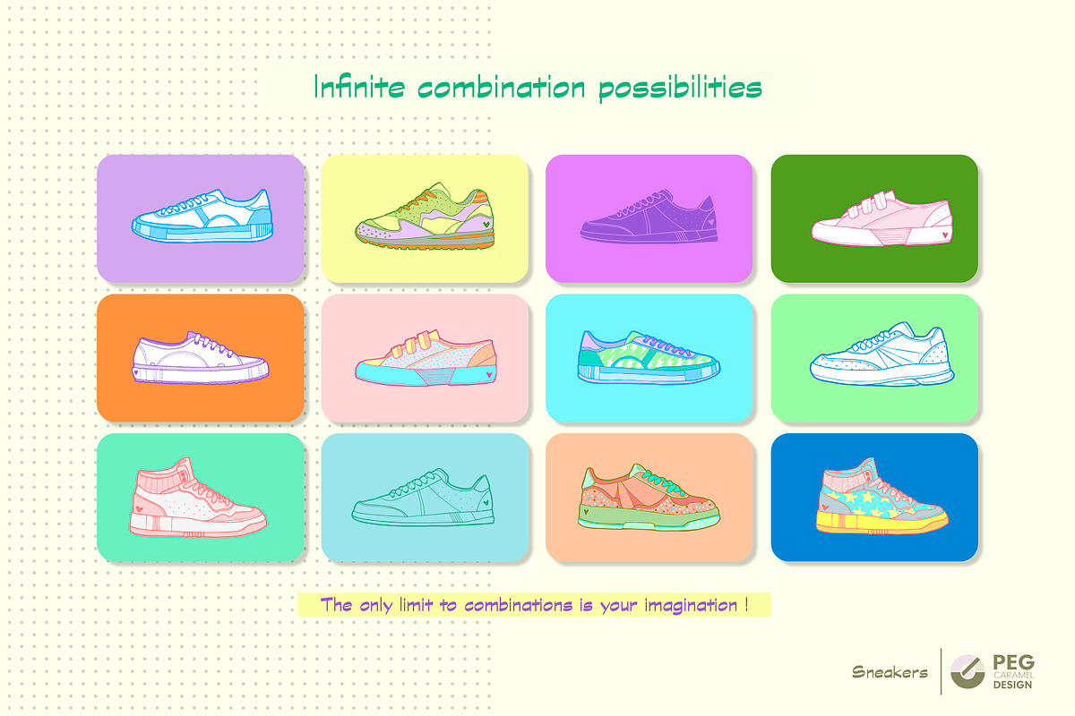 forty-sneaker-illustrations, a Sport Illustration by Peg Design (Photo 8 of 14)