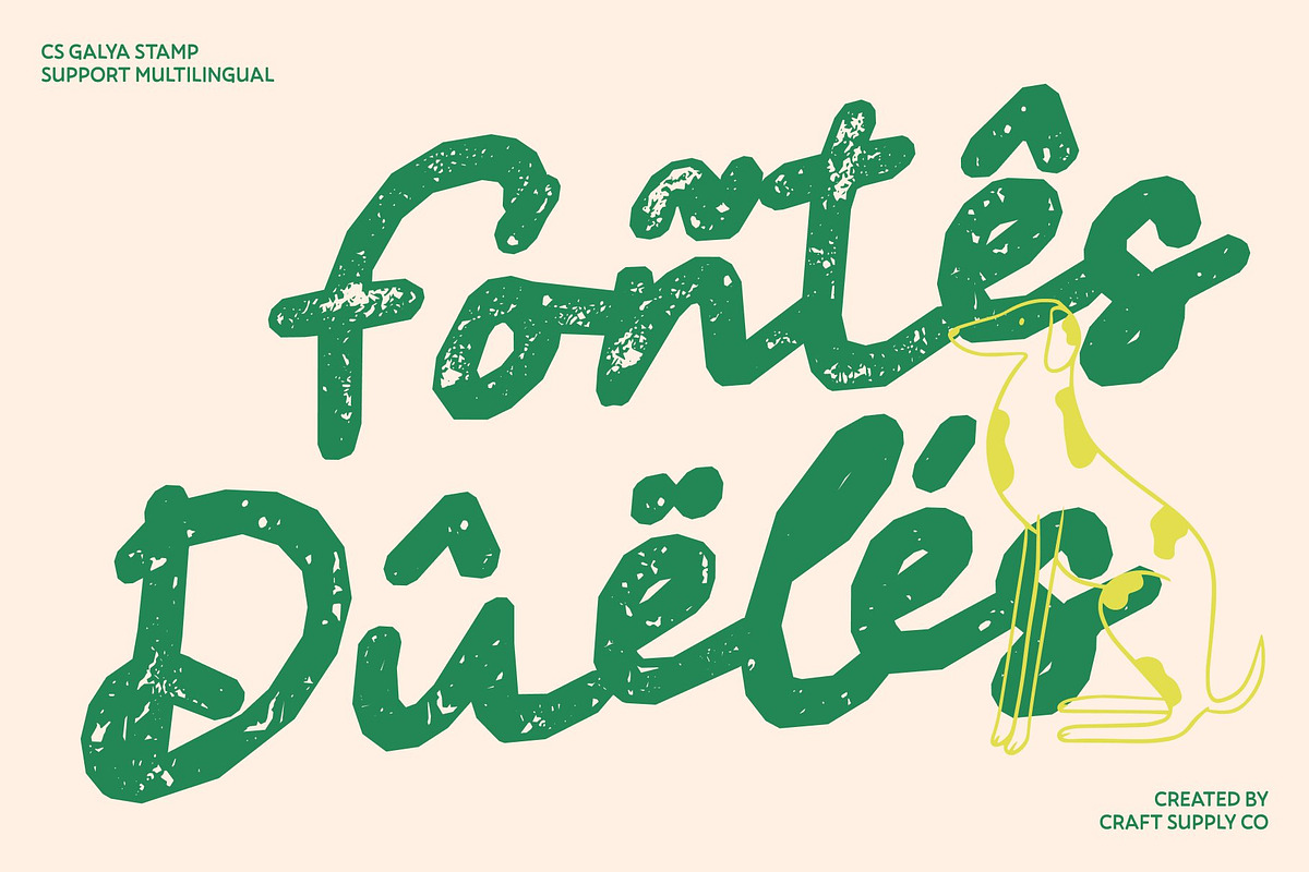 CS Galya Stamp, a Script Font by Craft Supply Co. (Photo 7 of 8)