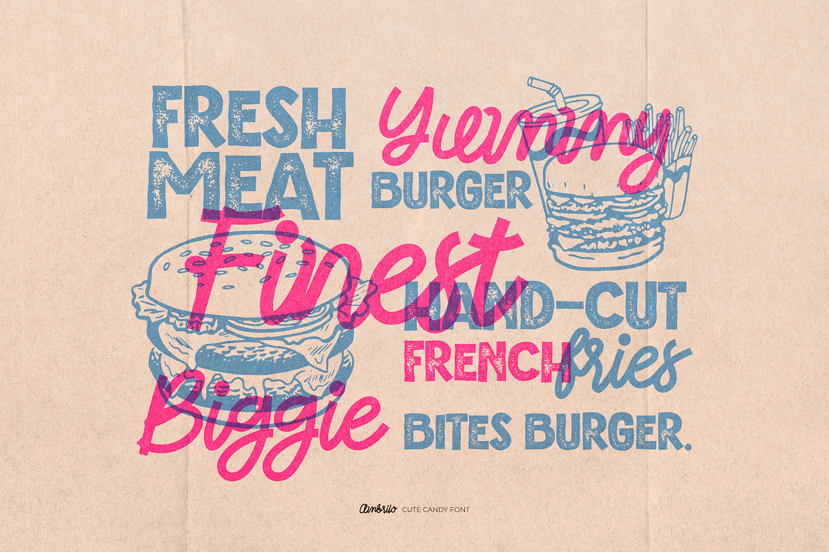 Ambrilo - Cute Candy Font, a Font by ikiiko (Photo 5 of 7)
