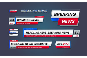 Breaking news, lower third header, a Technology Illustration by Buch&Bee