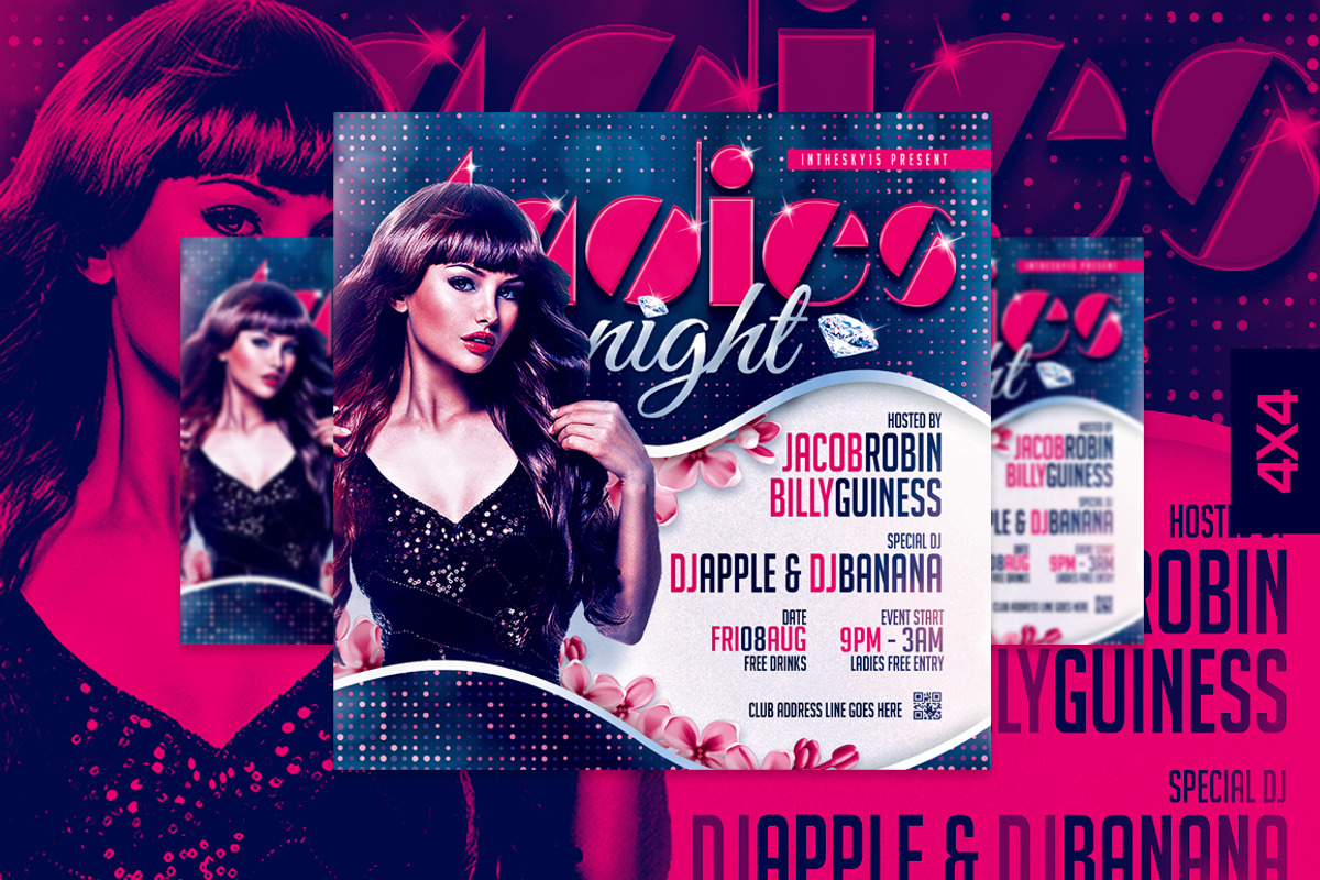 Ladies Night Flyer Template, a Flyer Template by InTheSky15 (Photo 3 of 3)