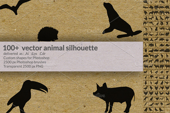 100+ vector animal silhouette preview 2