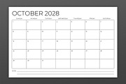 2028 11x17 Inch Calendar Template, a Stationery Template by Running With Foxes (Thumbnail 4 of 5)