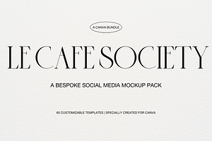 Cafe Society Social Media Templates