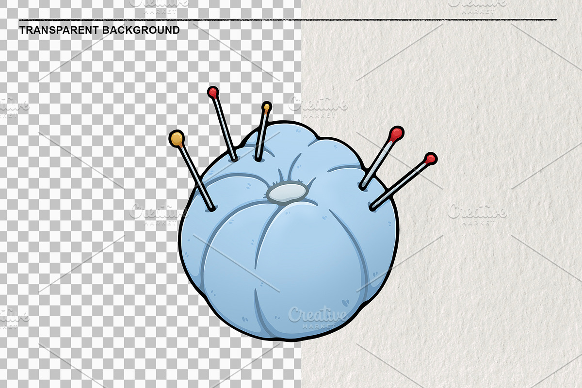 Sewing and knitting kit PNG, an Object Illustration by LOKSKIH (Photo 2 of 4)