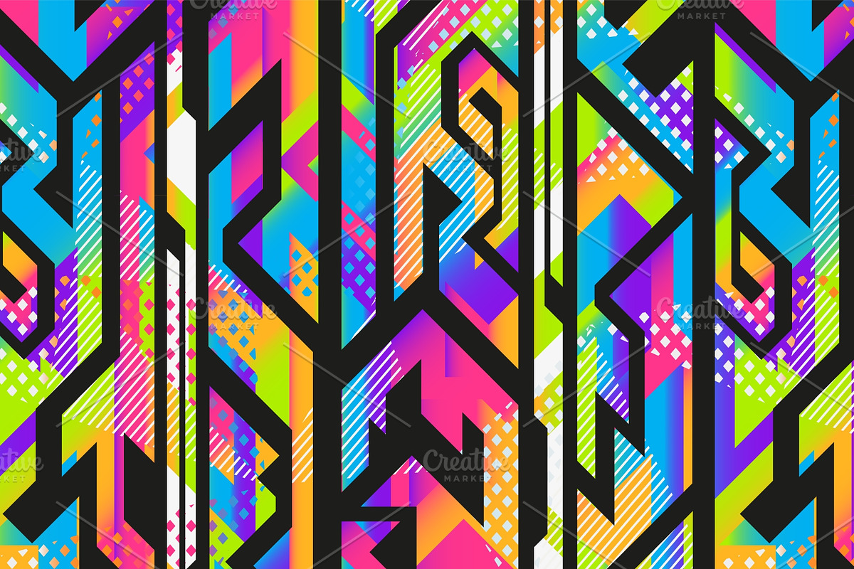 Rainbow. Seamless pattern pack., a Pattern Graphic by Gudiny (Photo 8 of 13)