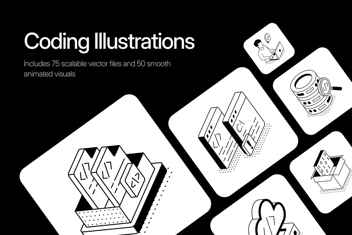 125 Coding Illustrations Bundle, a Technology Illustration by Vectors Market (Photo 1 of 13)
