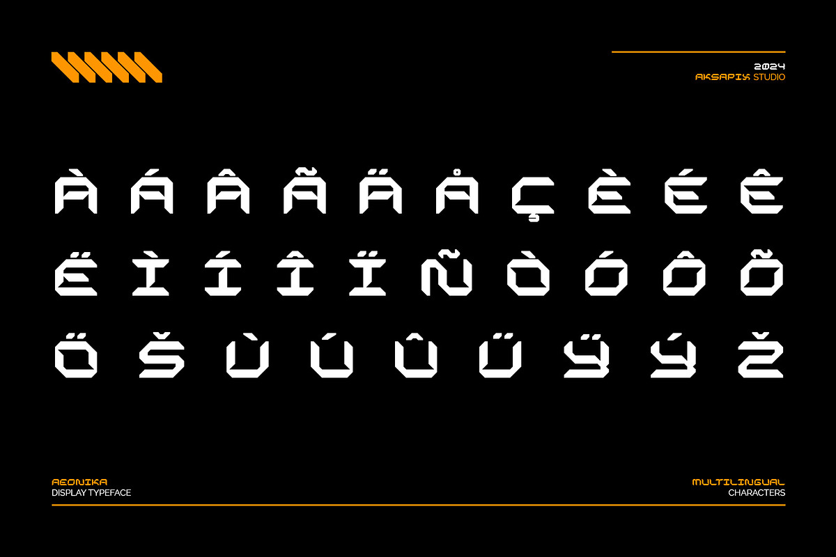 Aeonika - Futuristic Typeface, a Sans Serif Font by Aksapix Studio (Photo 5 of 10)