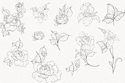 Procreate Snake stamps with flowers., a Brushes & More by AnnaPolitmerskaja (Thumbnail 2 of 8)