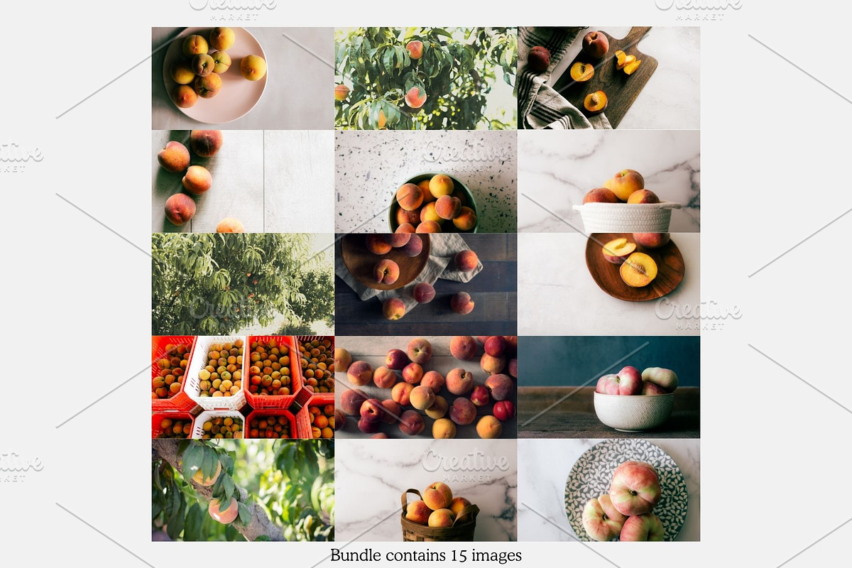 Summer Peach Farm Background Bundle, a Food & Drink Photo by CreatingYOU.®, Lori Rice (Photo 2 of 5)