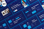 Blue Company Profile PPT, a Presentation Template by graphicook (Thumbnail 1 of 8)
