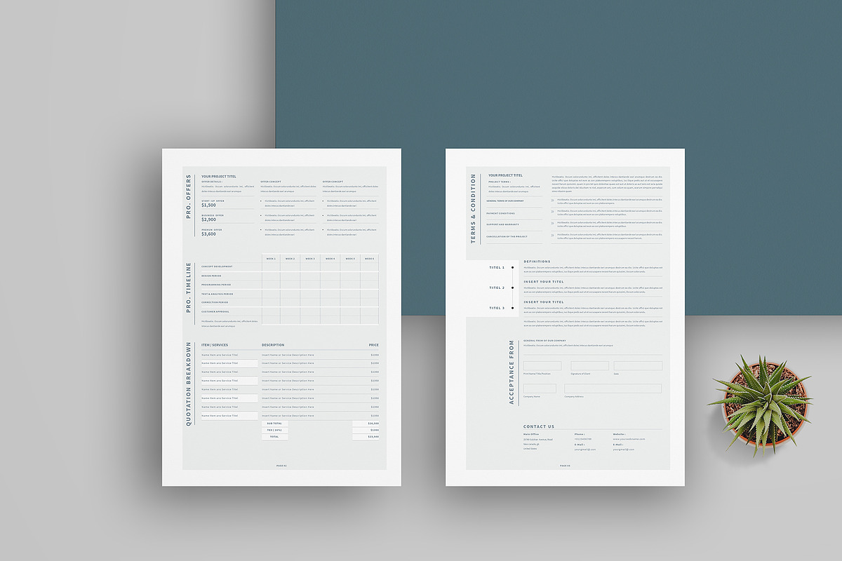 Proposal | Canva MS Word & Indesign, a Stationery Template by obayes (Photo 2 of 5)