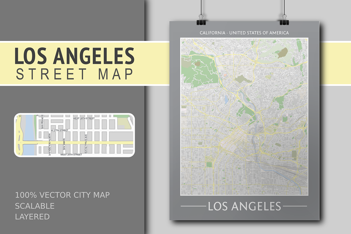Los Angeles Street Map - City Map, an Education Illustration by Cartorical (Photo 1 of 4)