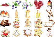 Christmas Cookies 104 Clipart Bundle, a Decorative Illustration by LilyBoo Clipart (Thumbnail 3 of 6)