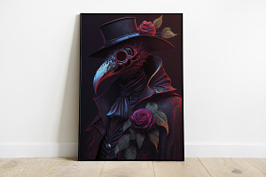 Gothic Raven Art Print