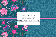 Wild Bohemian Pink Teal Patterns, a Pattern Graphic by RachelStudio (Thumbnail 4 of 9)