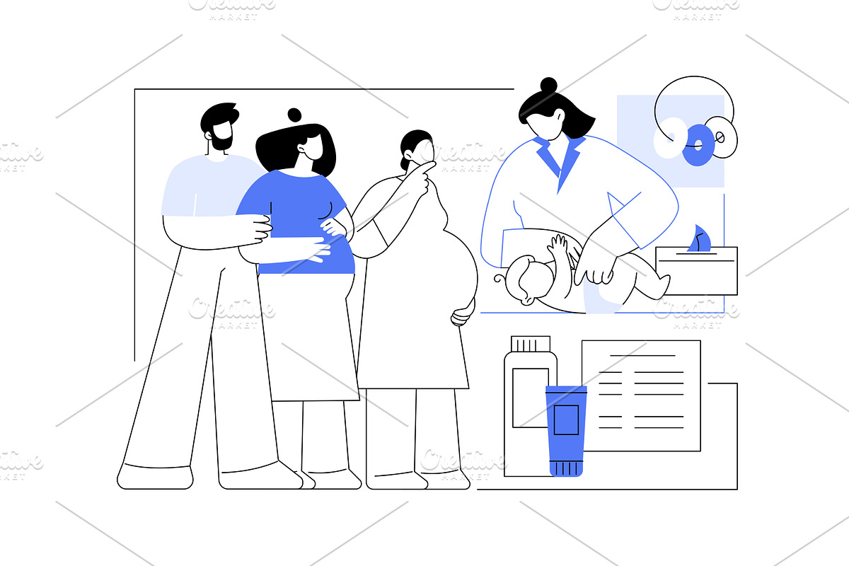 Future mom course isolated cartoon, a Person Illustration by Visual Generation