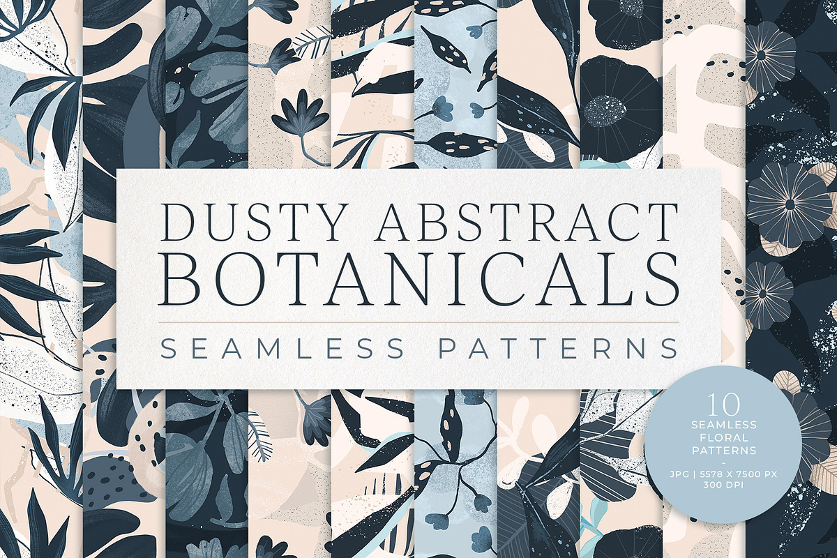 Dusty Abstract Botanicals Patterns, a Decorative Illustration by Ramona Schratt (Photo 1 of 12)
