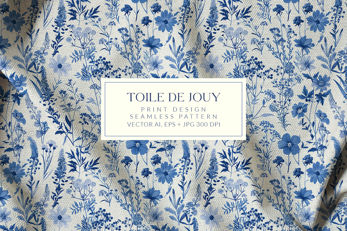 Toile De Jouy Vintage Floral Pattern, a Pattern Graphic by Olya Creative (Photo 1 of 7)