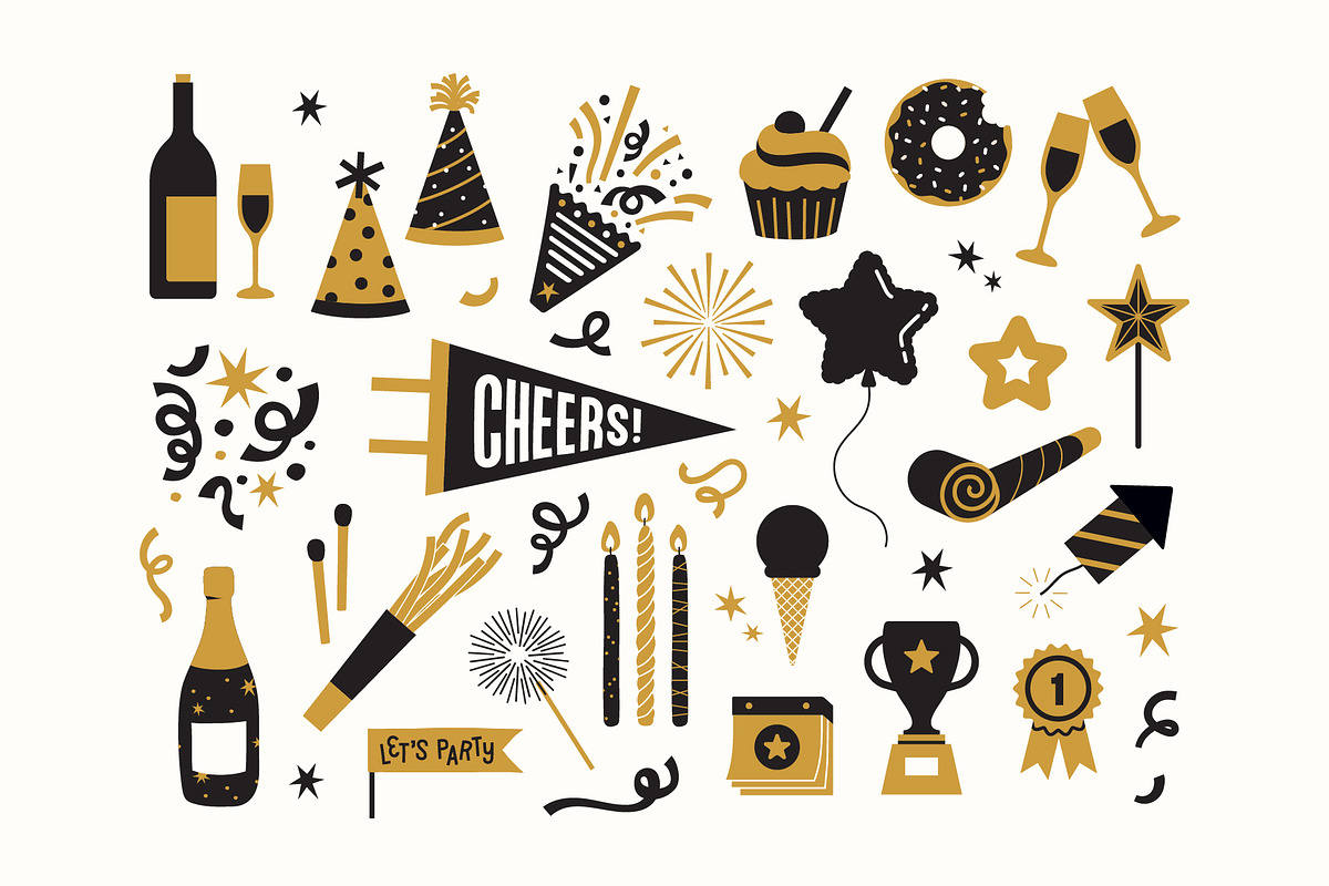 Celebration Graphics Vector Pack, an Object Graphic by Sungy Side Up (Photo 3 of 8)