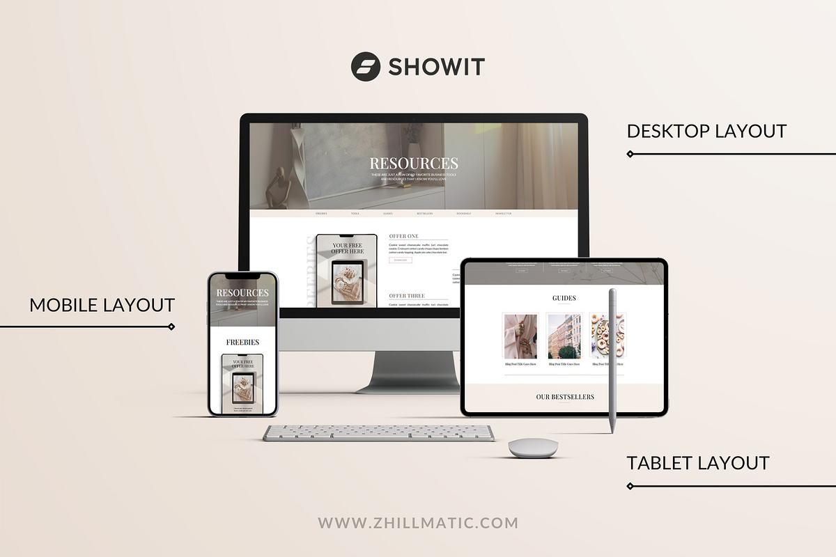 Showit Resources Page Template, a Landing Page Template by Zhillmatic (Photo 3 of 7)