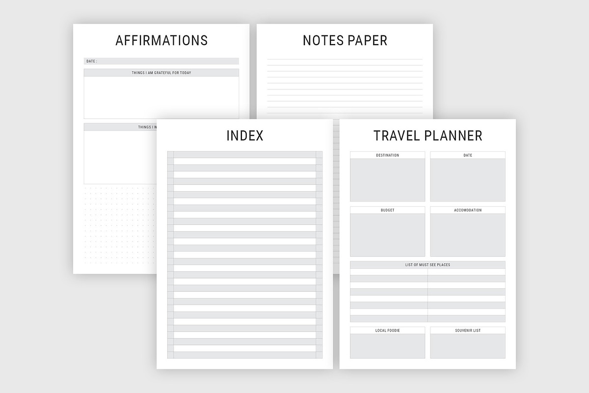 Life Self Help Planners InDesign, a Stationery Template by MNT-Creator (Photo 9 of 10)