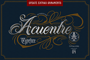 Acuentre Script for Tattoo & Liquor, a Script Font by ilhamtaro (Thumbnail 1 of 9)