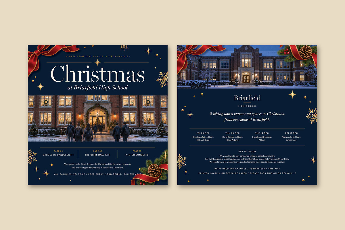 Square School Christmas Magazine, a Brochure Template by BrandPacks (Photo 4 of 5)