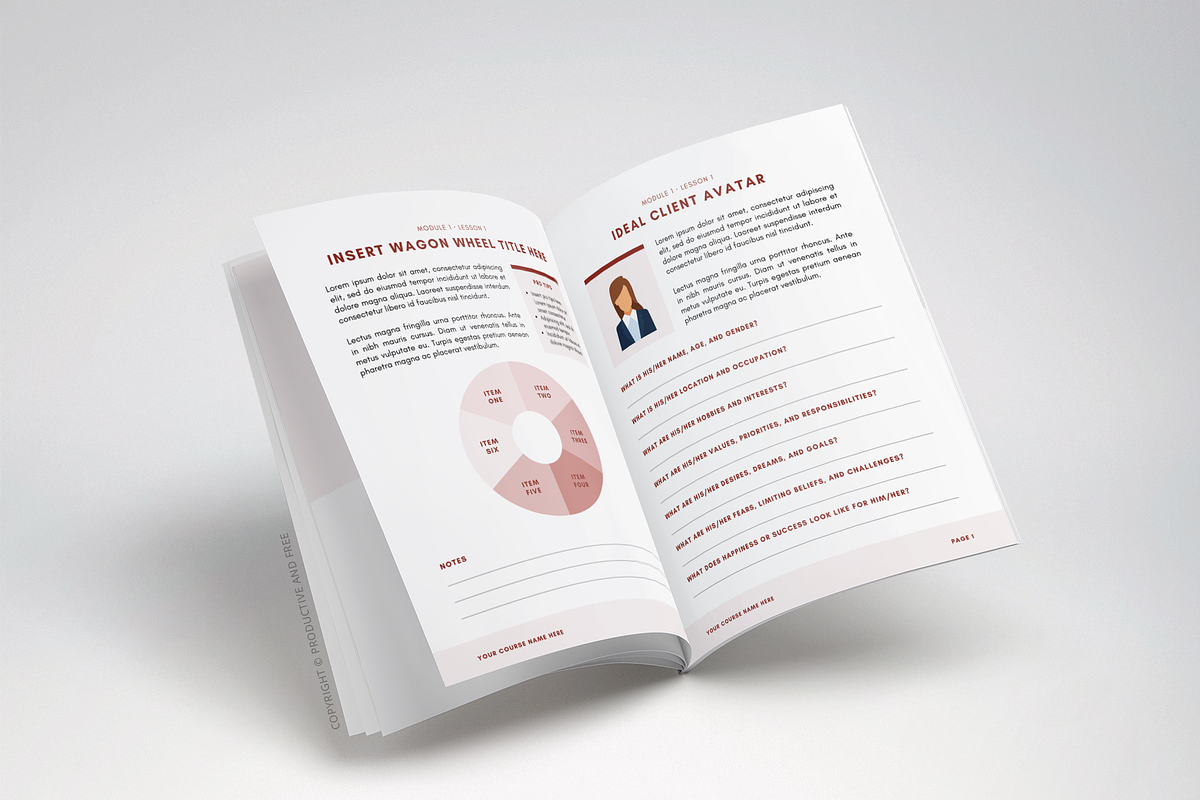 Canva Workbook Template Courses, a Magazine Template by ProductiveandFree (Photo 18 of 21)