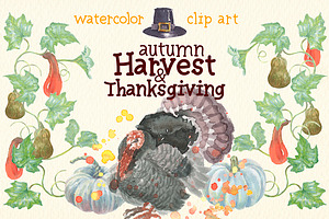 Watercolor Harvest&thanksgiving