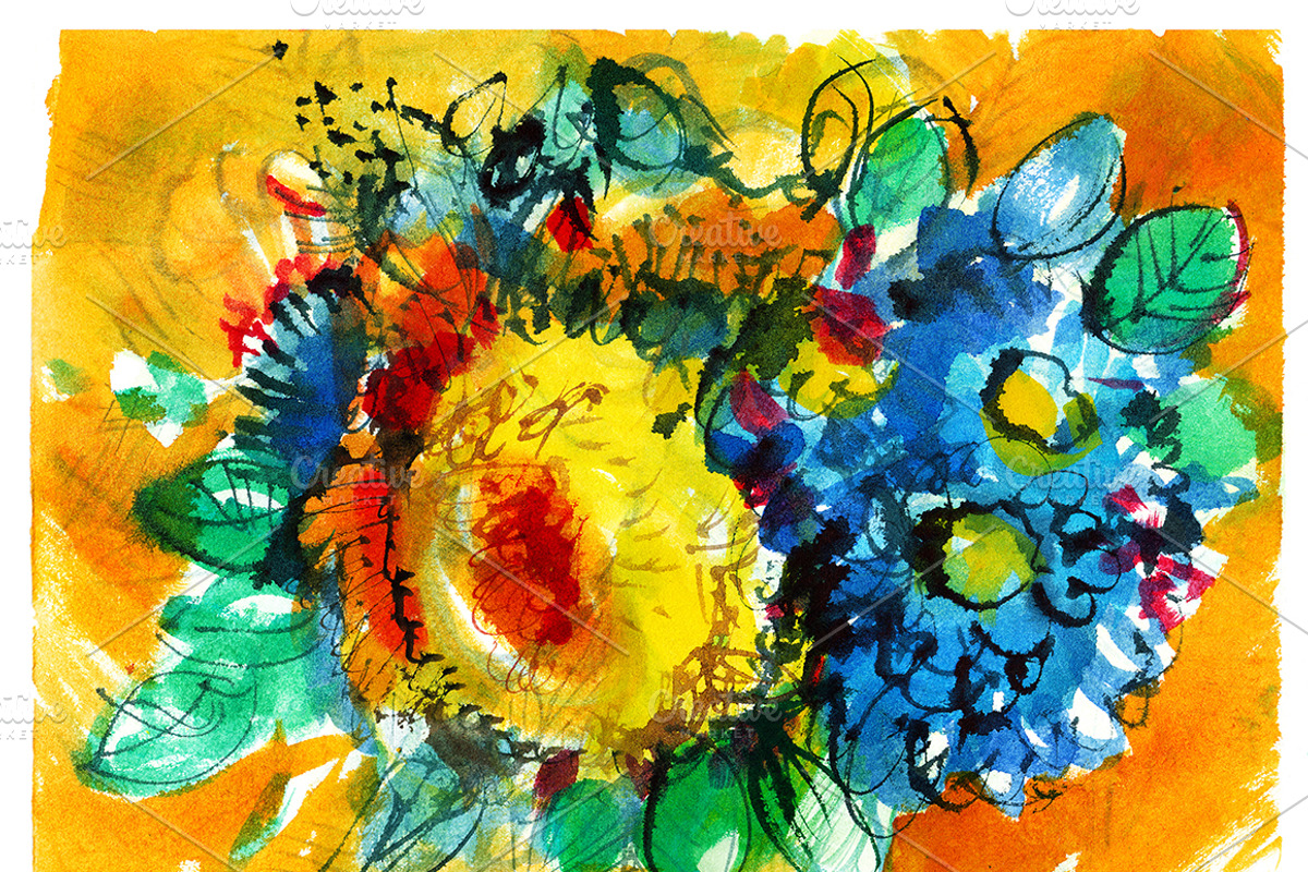 12 paintings with flowers, a Decorative Illustration by coconut_forest (Photo 10 of 13)